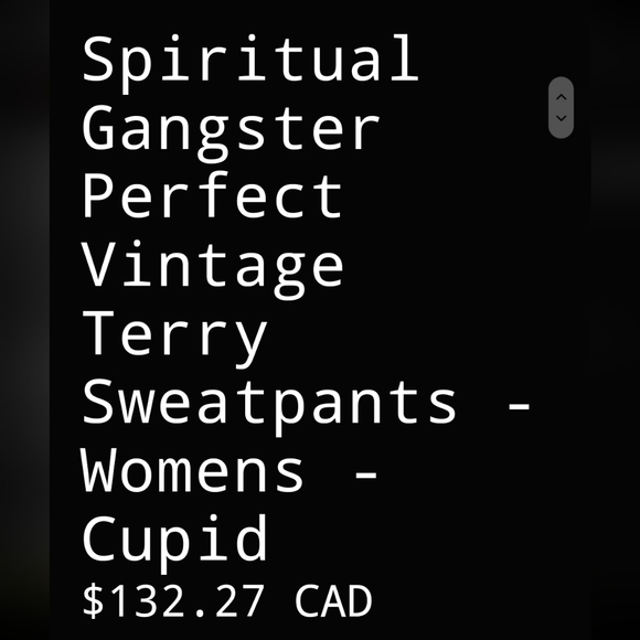 SPIRITUAL GANGSTER PINK HEART VINTAGE INSPIRED TERRY CLOTH JOGGERS NWT SZ MEDIUM - Picture 6 of 8